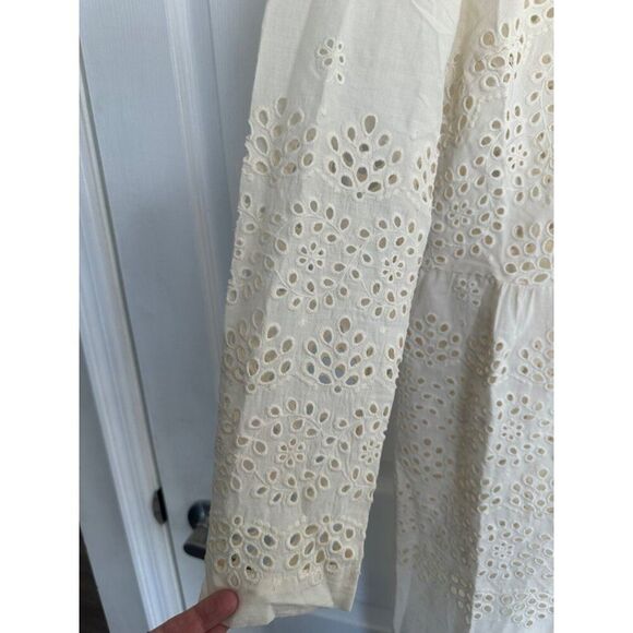 INNIKA CHOO Etta Keet Dress In Broderie Fern Cream Size 1/Small Vacation Resort - Picture 11 of 16